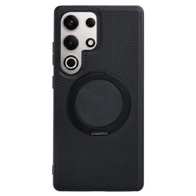 Samsung Galaxy S25 Ultra "ViLi" TCY Carbon MagSafe Kickstand Black Case - Back | Priedai.lt