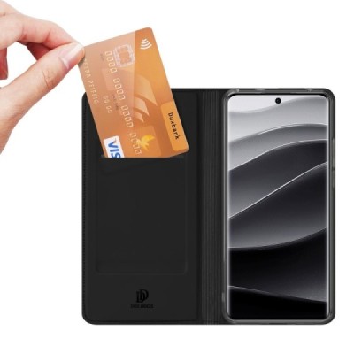 Xiaomi Redmi Note 14 Pro+ 5G "Dux Ducis" Skin Flip Book Case Cover - black | Priedai.lt