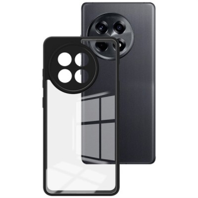 OnePlus 13R / Ace 5 "Imak" hard silicone TPU transparent (black edges) case | Priedai.lt