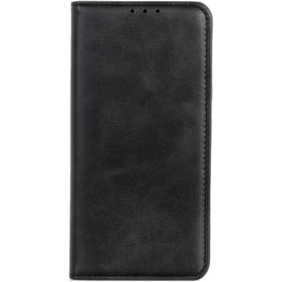 Samsung Galaxy S24 / S25 "Split" black leather flip case - book | Priedai.lt