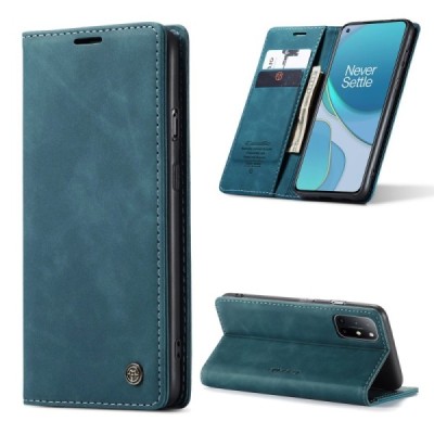 OnePlus 8T CaseMe Retro Solid Flip Case Book - Green | Priedai.lt
