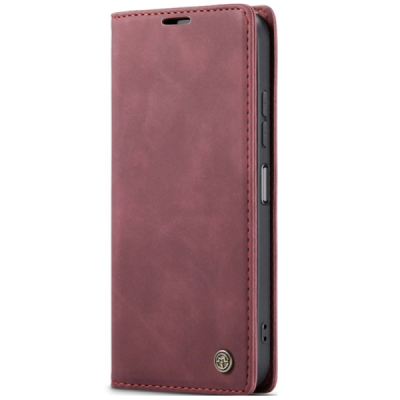 Samsung Galaxy A26 CaseMe Retro Solid Flip Case Book - Burgundy | Priedai.lt
