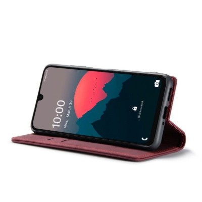 Samsung Galaxy A26 CaseMe Retro Solid Flip Case Book - Burgundy | Priedai.lt