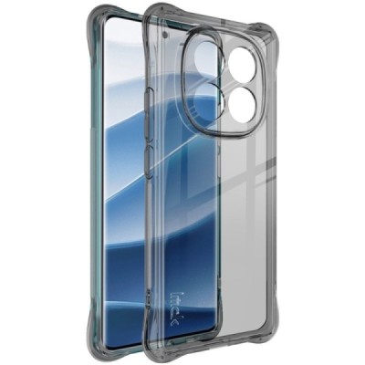 Xiaomi Redmi Note 14 Pro+ 5G "Imak" reinforced protection hard silicone TPU airbag clear, case - grey case - back | Priedai.lt