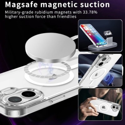 "Tubi" MagSafe Apple iPhone 16 Plus clear (transparent) hard silicone TPU case back cover | Priedai.lt