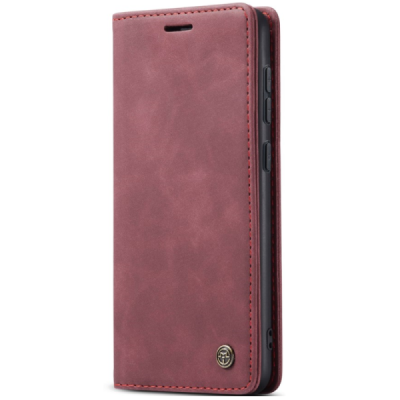 Samsung Galaxy S24 / S25 CaseMe Retro Solid Flip Case Book - Burgundy | Priedai.lt