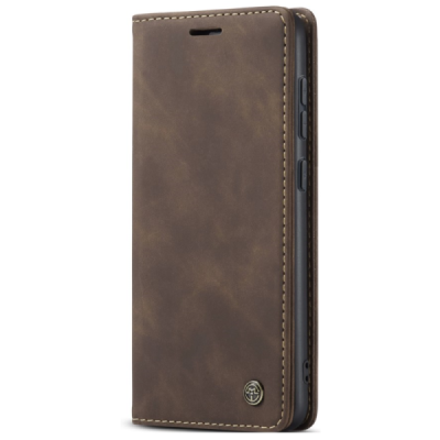 Samsung Galaxy S24 / S25 CaseMe Retro Solid Flip Case Book - Brown | Priedai.lt