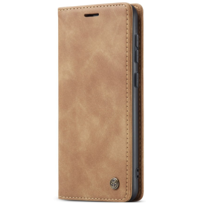 Samsung Galaxy S24 / S25 CaseMe Retro Solid Flip Case Book - Light Brown | Priedai.lt