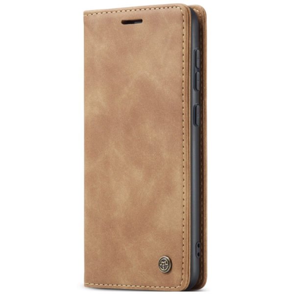 „CaseMe“ Retro Solid Flip Case - Light Brown (Galaxy S24 / S25)