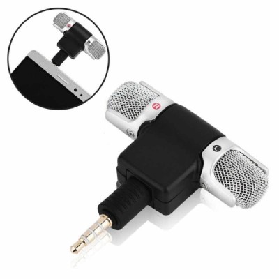 "Toughman" Mini Stereo Microphone - Black (3.5mm) | Priedai.LT