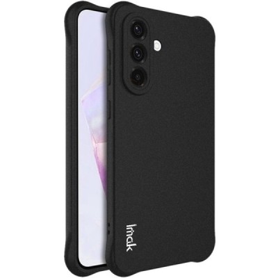 Samsung Galaxy A56 "Imak" reinforced protection hard silicone matte TPU black case - back | Priedai.lt