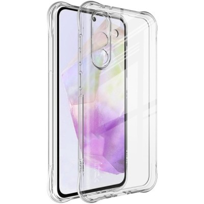 Samsung Galaxy A56 "Imak" reinforced protection hard silicone TPU airbag clear, transparent case - back | Priedai.lt