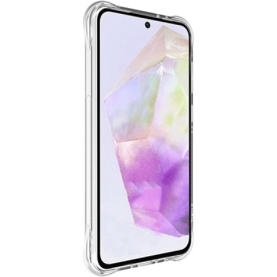 Samsung Galaxy A56 "Imak" reinforced protection hard silicone TPU airbag clear, transparent case - back | Priedai.lt