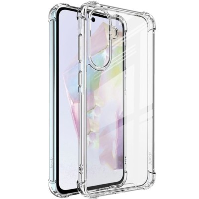 Samsung Galaxy A56 "Imak" reinforced protection hard silicone TPU clear, transparent case - back | Priedai.lt