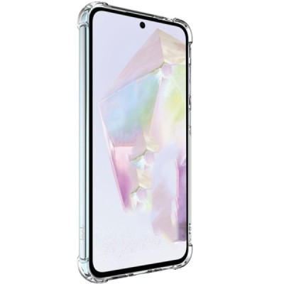 Samsung Galaxy A56 "Imak" reinforced protection hard silicone TPU clear, transparent case - back | Priedai.lt