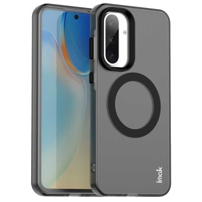 Samsung Galaxy A56 / A36 "IMAK" Candy MagSafe Hard Silicone TPU Matte Case Cover - Black | Priedai.lt