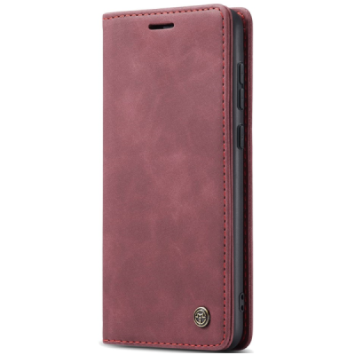 OnePlus 12 CaseMe Retro Solid Flip Case Book - Burgundy | Priedai.lt