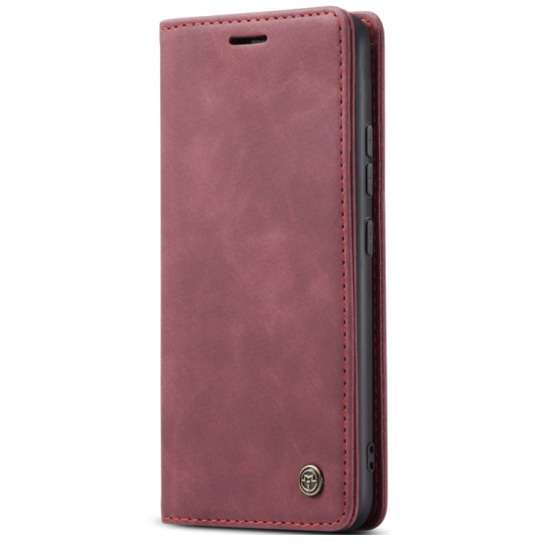 „CaseMe“ Retro Solid Flip Case - Burgundy (Redmi Note 14 Pro 5G / Note 14 Pro+ 5G / Poco X7 5G)