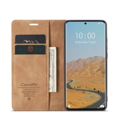 Xiaomi Redmi Note 14 Pro (Pro+) 5G (Poco X7 5G) CaseMe Retro Solid Flip Case Book - Light Brown | Priedai.lt