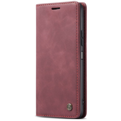 Xiaomi Redmi 13, Poco M6 4G, Redmi Note 13R 5G CaseMe Retro Solid Flip Case Book - Burgundy | Priedai.lt