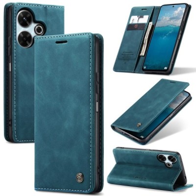Xiaomi Redmi 13, Poco M6 4G, Redmi Note 13R 5G CaseMe Retro Solid Flip Case Book - Green | Priedai.lt