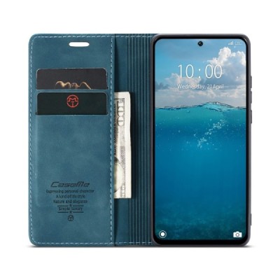 Xiaomi Redmi 13, Poco M6 4G, Redmi Note 13R 5G CaseMe Retro Solid Flip Case Book - Green | Priedai.lt