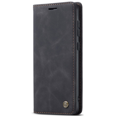 Samsung Galaxy S24+ / S25+ CaseMe Retro Solid Flip Case Book - Black | Priedai.lt