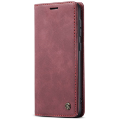 Samsung Galaxy S24+ / S25+ CaseMe Retro Solid Flip Case Book - Burgundy | Priedai.lt
