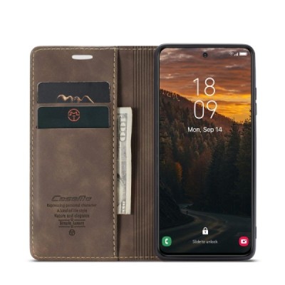 Samsung Galaxy S24+/ S25+ CaseMe Retro Solid Flip Case Book - Brown | Priedai.lt
