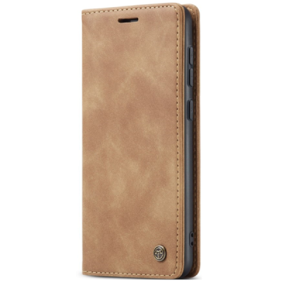 Samsung Galaxy S24+ / S25+ CaseMe Retro Solid Flip Case Book - Light Brown | Priedai.lt
