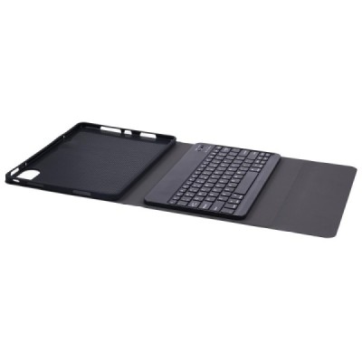Xiaomi Redmi Pad Pro (Poco Pad) "Bosina" flip black leather case with bluetooth wireless keyboard | Priedai.lt