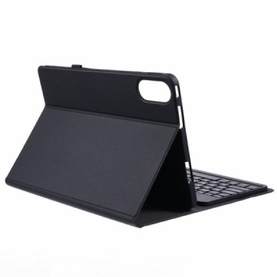 Xiaomi Redmi Pad Pro (Poco Pad) "Bosina" flip black leather case with bluetooth wireless keyboard | Priedai.lt