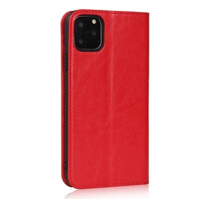 Apple iPhone 11 Pro Max red leather flip case | Priedai.lt