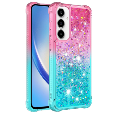 Samsung Galaxy A36 "Yibo" Shine Hard Silicone (TPU) Case - Pink/Blue | Priedai.lt