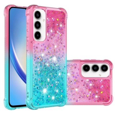 Samsung Galaxy A36 "Yibo" Shine Hard Silicone (TPU) Case - Pink/Blue | Priedai.lt