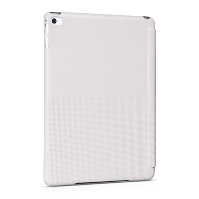 Prabangus „HOCO“ Crystal Fashion serijos odinis atverčiamas baltas Apple iPad Air 2 dėklas / Priedai.lt