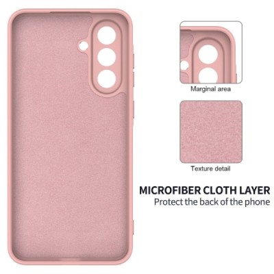 Samsung Galaxy A36 "Shell" hard liquid silicone (TPU) case pink - cover | Priedai.lt