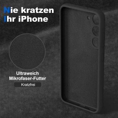 Samsung Galaxy S24 "Dechen" Ring Kickstand hard silicone (TPU) case cover - black | Priedai.lt