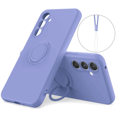 Samsung Galaxy A55 "Ring" Kickstand (TPU) purple case - back | Priedai.lt