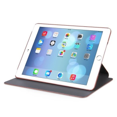 Prabangus „HOCO“ Retro Crystal serijos odinis atverčiamas rudas Apple iPad Air 2 dėklas / Priedai.lt