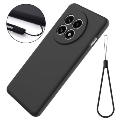 OnePlus 13R "Shell" hard liquid silicone (TPU) case black - cover | Priedai.lt