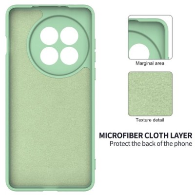 OnePlus 13R "Shell" hard liquid silicone (TPU) case green - cover | Priedai.lt