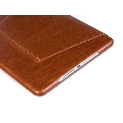 Prabangus „HOCO“ Retro Crystal serijos odinis atverčiamas rudas Apple iPad Air 2 dėklas / Priedai.lt