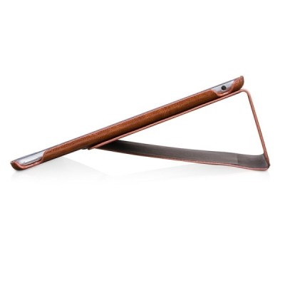 Prabangus „HOCO“ Retro Crystal serijos odinis atverčiamas rudas Apple iPad Air 2 dėklas / Priedai.lt