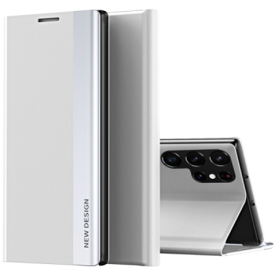 Samsung Galaxy S25 Ultra Baoshi Side Line Grey flip case cover - booklet | Priedai.lt