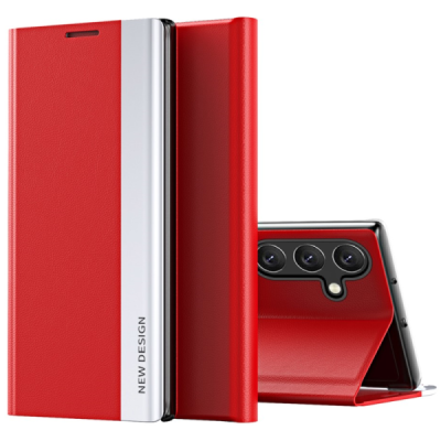 Samsung Galaxy A35 Baoshi Side Line Red flip case cover - booklet | Priedai.lt