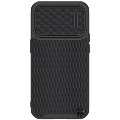 Apple iPhone 14 Pro Max "Nillkin" CamShield Textured S Magnetic black case cover with camera protection | Priedai.lt