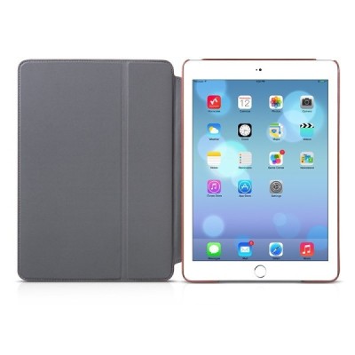 Prabangus „HOCO“ Retro Crystal serijos odinis atverčiamas rudas Apple iPad Air 2 dėklas / Priedai.lt