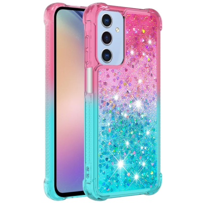 Samsung Galaxy A26 "Yibo" Shine Hard Silicone (TPU) Case - Pink/Blue | Priedai.lt