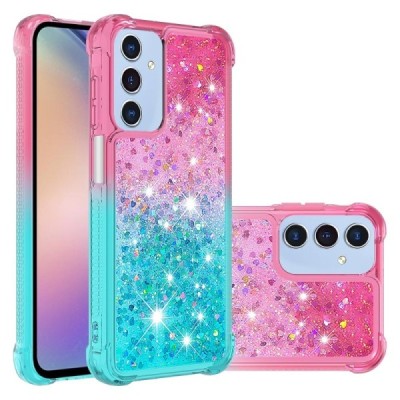 Samsung Galaxy A26 "Yibo" Shine Hard Silicone (TPU) Case - Pink/Blue | Priedai.lt